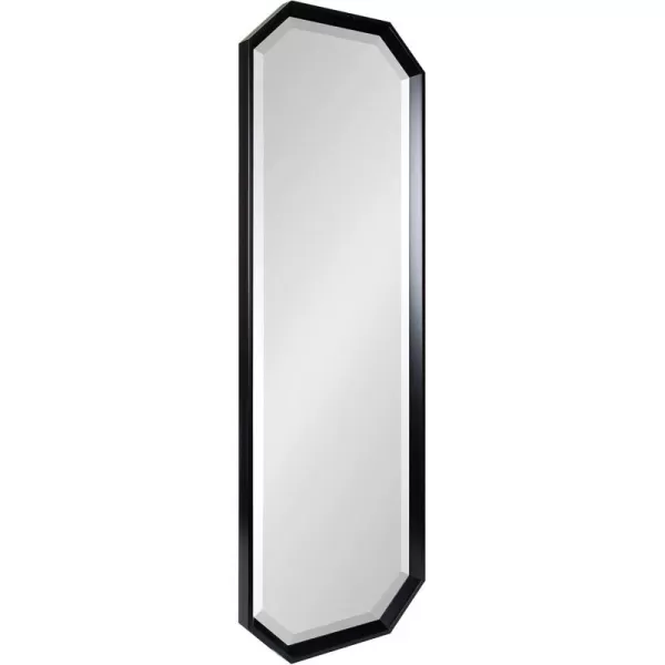 imageKate and Laurel Calter Modern Full Length Framed Octagon Wall Mirror 16 x 485 Black Decorative Glam Geometric Wall AccentBlack