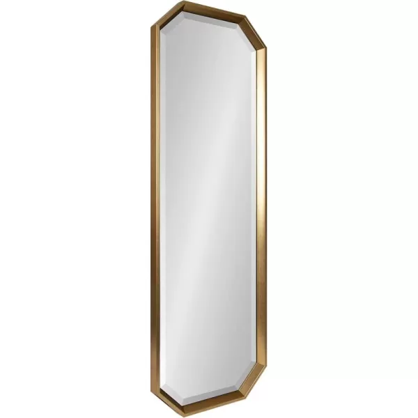 imageKate and Laurel Calter Modern Full Length Framed Octagon Wall Mirror 16 x 485 Gold Decorative Glam Geometric Wall AccentGold
