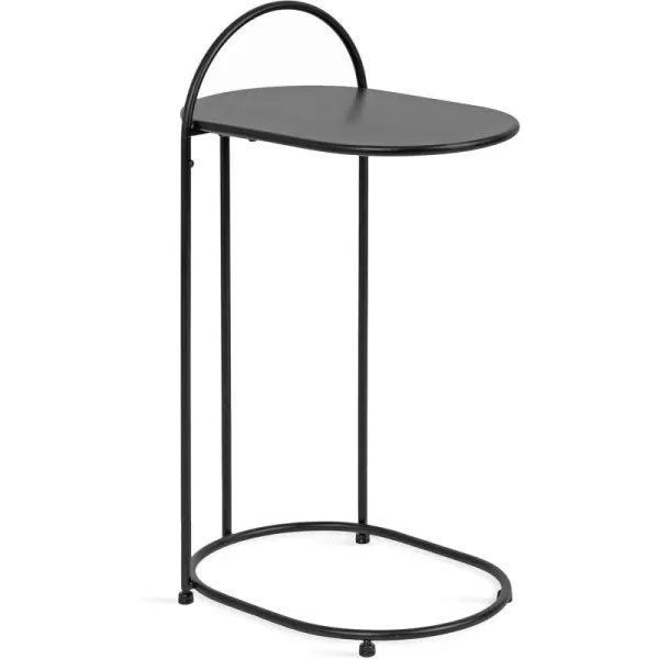 imageKate and Laurel Caplan Modern Capsule C TV Tray or Laptop Table for Living Room Home Decor 20x13x33 WhiteGoldBlack