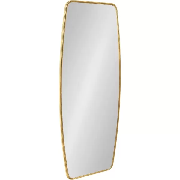 imageKate and Laurel Caskill Modern Barrel Mirror 18 x 48 Gold Rounded Rectangle Full Sized Mirror for Wall