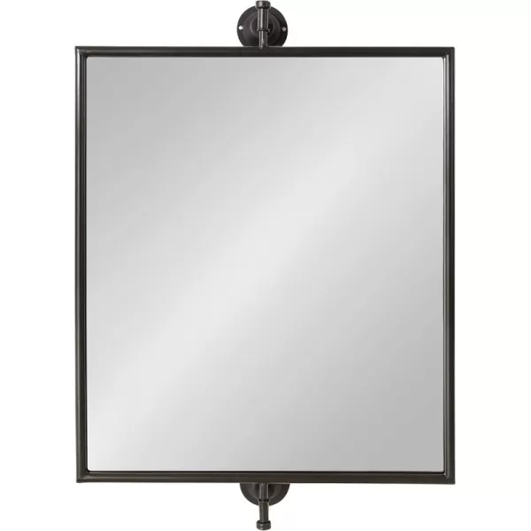 imageKate and Laurel Darbridge Modern Pivot Mirror 20 x 30 Black Adjustable Farmhouse Rectangular Mirror for WallBlack