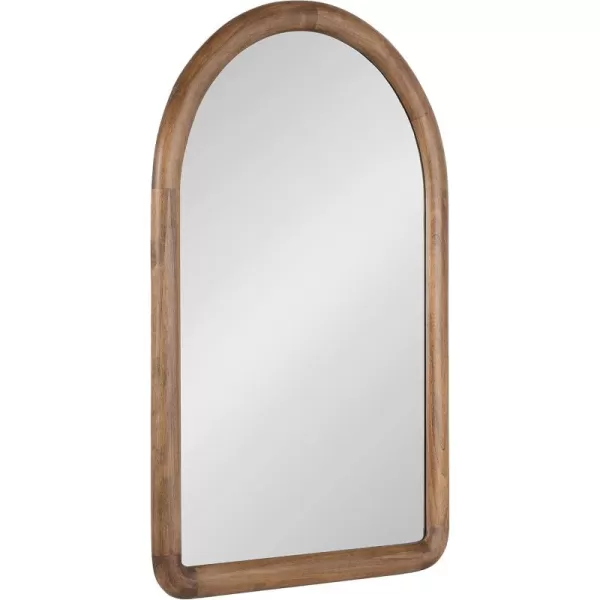 imageKate and Laurel Dessa Transitional Arched Wooden Wall Mirror 24 x 36 Natural Rustic Modern Arch Bathroom Vanity Mirror with Chunky Rounded Profile and Solid Poplar Wood FrameRustic Brown