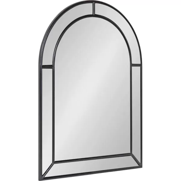 imageKate and Laurel Fairbrook Transitional Arched Wall Mirror 18 x 24 Black Sophisticated Glam Mirror Decor for WallBlack