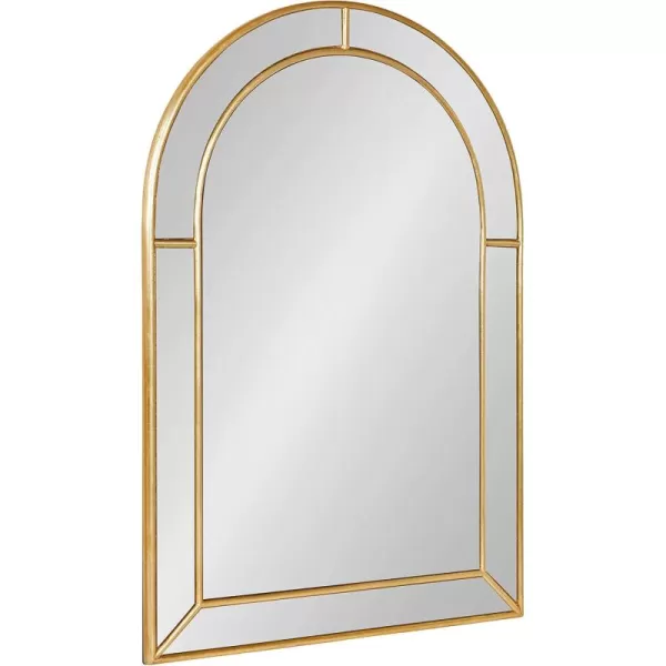 imageKate and Laurel Fairbrook Transitional Arched Wall Mirror 18 x 24 Gold Sophisticated Glam Mirror Decor for Wall