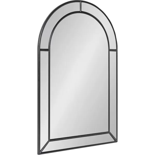 imageKate and Laurel Fairbrook Transitional Arched Wall Mirror 20 x 30 Black Sophisticated Glam Mirror Decor for Wall