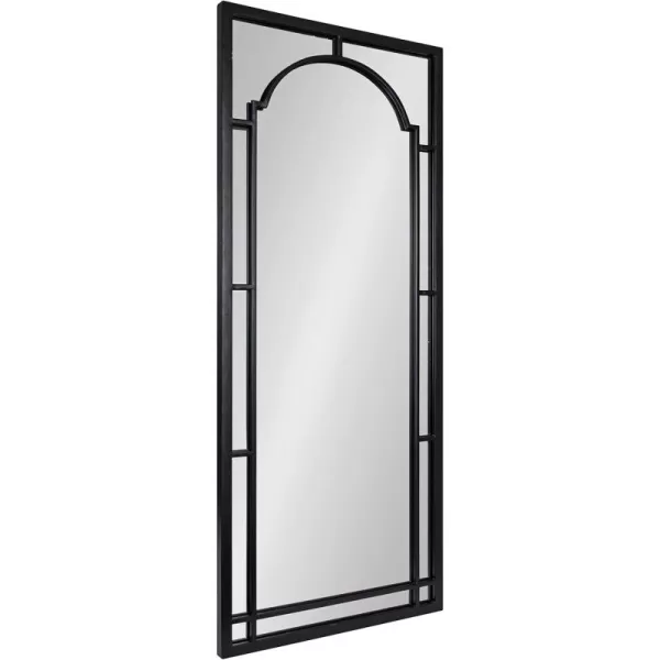 imageKate and Laurel Lyla Modern Metal Framed Wall Mirror 20 x 48 Black Chic Arched Mirror for Wall20x48