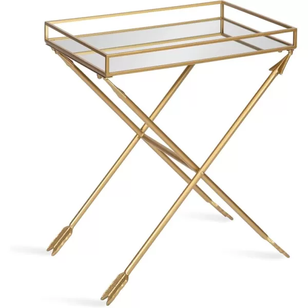 imageKate and Laurel Madeira Modern Arrow Metal Decorative Glam Table for Storage and Display 21 x 14 x 26 Gold