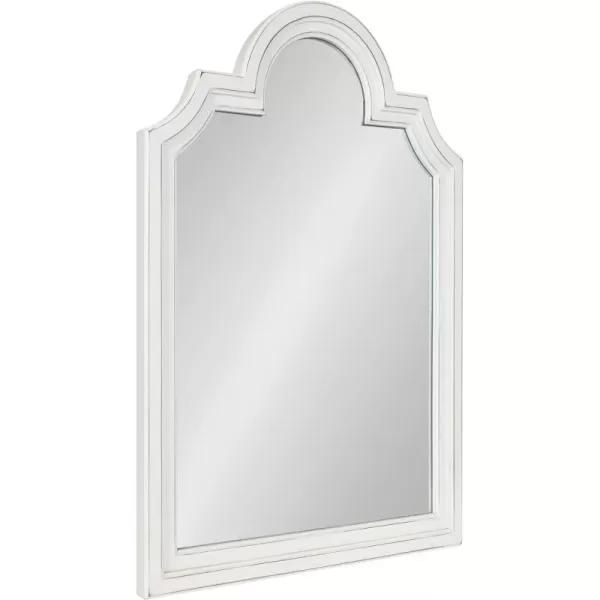 imageKate and Laurel Sindahl Rustic Wood Framed Arch Wall Mirror 26 x 35 Distressed White MoroccanInspired Accent