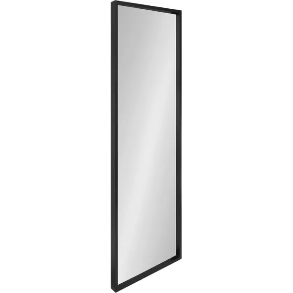 imageKate and Laurel Travis Modern Wood Framed Wall Mirror 16 x 48 Silver Transitional Rectangle Mirror for WallBlack