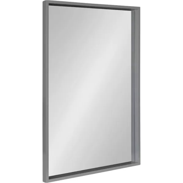 imageKate and Laurel Travis Modern Wood Framed Wall Mirror 16 x 48 Silver Transitional Rectangle Mirror for WallGrey