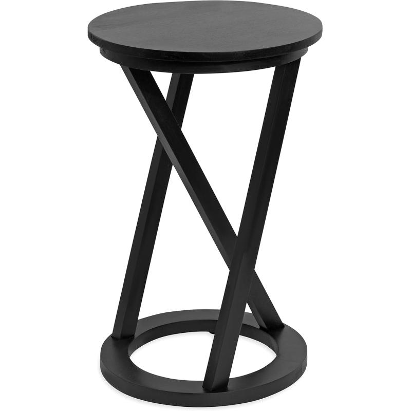 imageKate and Laurel Aja Modern Wood Accent Table 15x15x23 BlackBlack