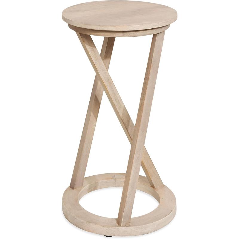 imageKate and Laurel Aja Modern Wood Accent Table 15x15x23 BlackWhite