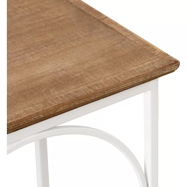 imageKate and Laurel Anthea Wood and Metal Console Table 24x10x30 Rustic BrownWhiteRustic BrownWhite