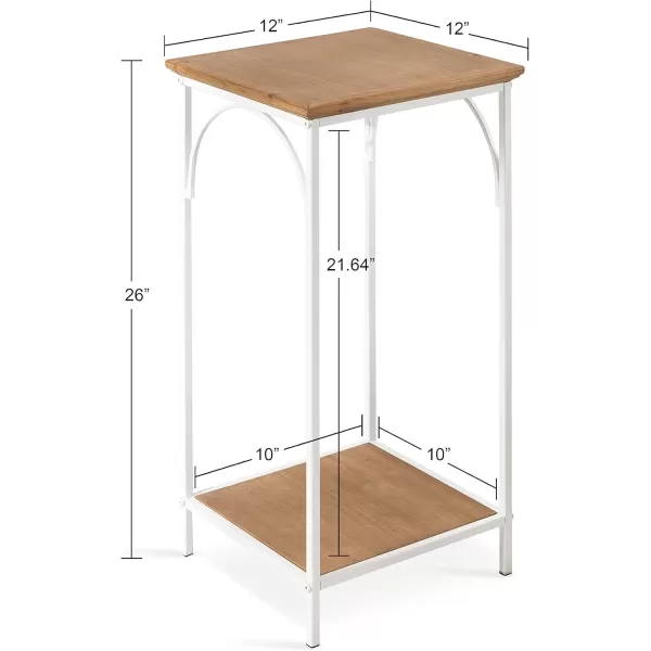 imageKate and Laurel Anthea Wood and Metal Console Table 24x10x30 Rustic BrownWhiteRustic BrownWhite