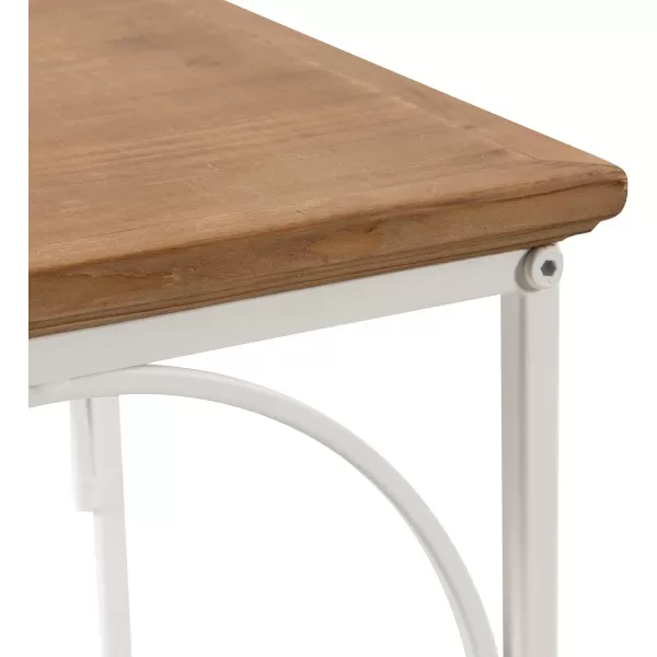 imageKate and Laurel Anthea Wood and Metal Console Table 24x10x30 Rustic BrownWhiteRustic BrownWhite