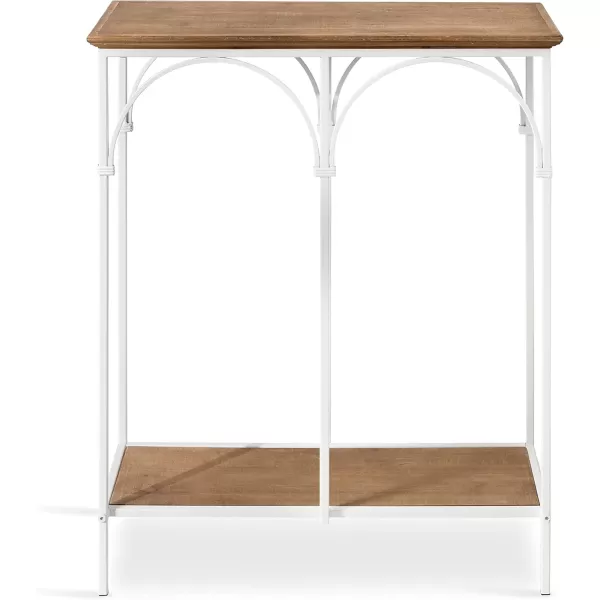 imageKate and Laurel Anthea Wood and Metal Console Table 24x10x30 Rustic BrownWhiteRustic BrownWhite