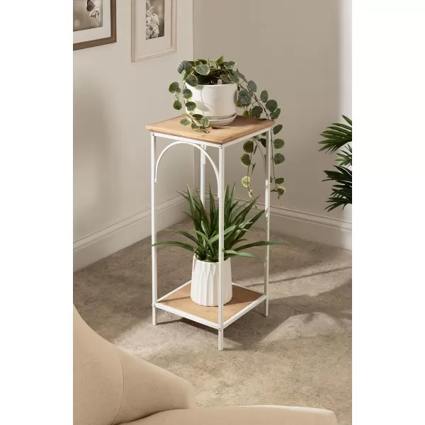imageKate and Laurel Anthea Wood and Metal Console Table 24x10x30 Rustic BrownWhiteRustic BrownWhite