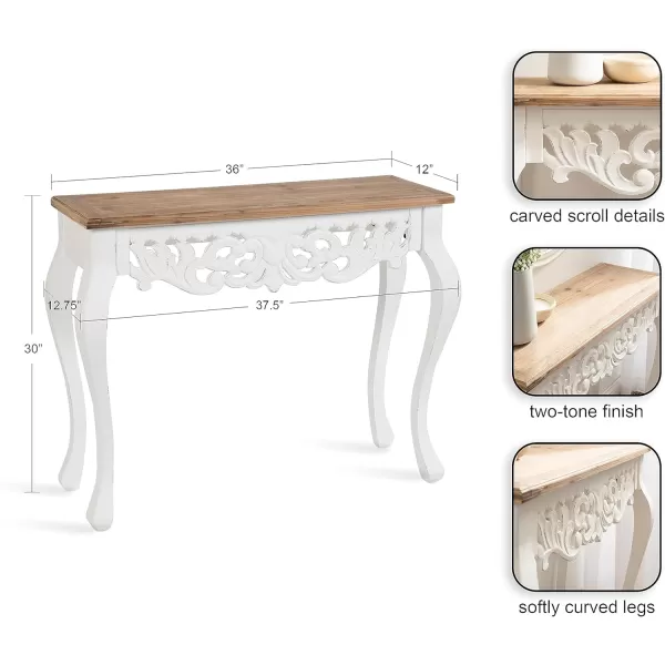 imageKate and Laurel Antonella Farmhouse Wooden Console Table for Entryway Home Decor 38x13x30 Rustic Brown