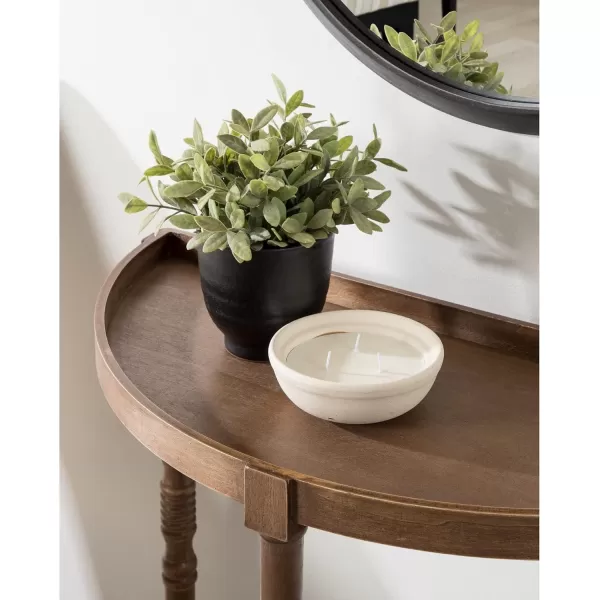 imageKate and Laurel Bellport Farmhouse Demilune Console Table 30 x 14 x 30 Natural Rustic Brown Wood Vintage Inspired Accent Table for Storage and Display