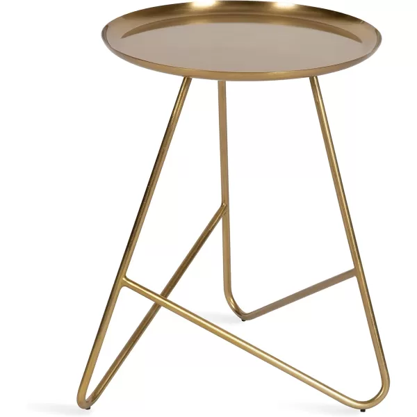 imageKate and Laurel Birgit Midcentury Modern Side Table 16 x 16 x 21 Gold Glam End Table for Storage and Display
