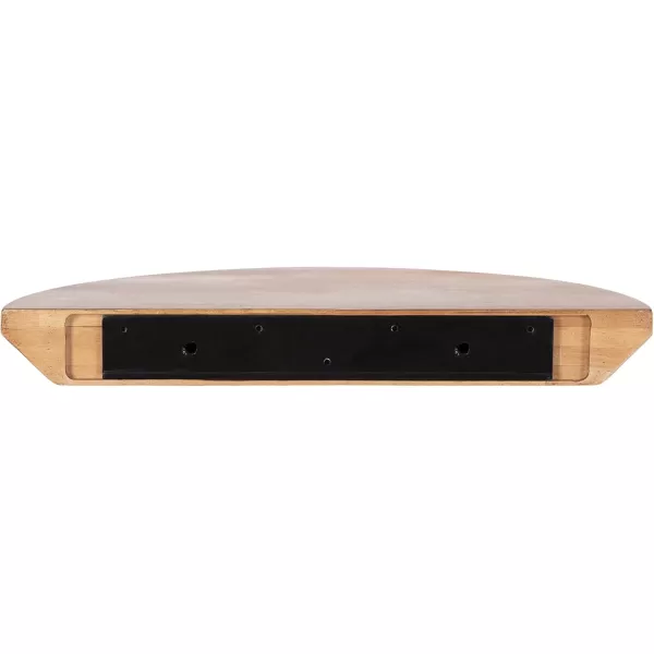 imageKate and Laurel Colter Transitional Floating Side Table 18 x 3 x 9 Natural Brown Modern HalfCircle Solid Wood Floating Shelf Table for Home Decor for Small SpacesNatural