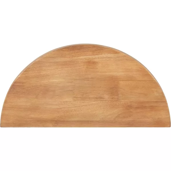 imageKate and Laurel Colter Transitional Floating Side Table 18 x 3 x 9 Natural Brown Modern HalfCircle Solid Wood Floating Shelf Table for Home Decor for Small SpacesNatural