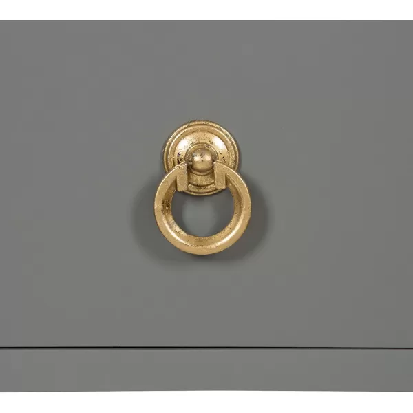 imageKate and Laurel Decklyn Modern Glam Wood Side Accent Table with Drawer GrayGoldGoldGray