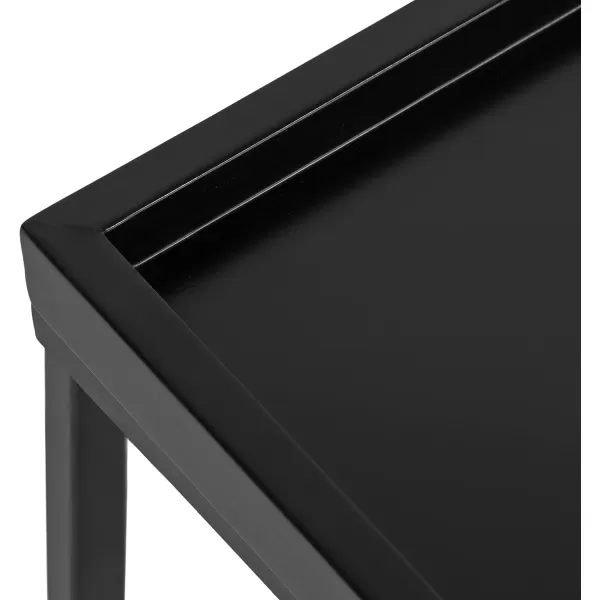 imageKate and Laurel Dorrah Modern HalfCircle Side Table 18 x 16 x 22 Black Contemporary HalfCapsule Living Room Table for Storage Organization and DisplayBlack
