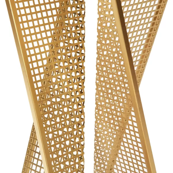 imageKate and Laurel Elita Midcentury Cocktail Table 10 x 10 x 30 Rustic Gray and Gold Decorative Modern Pedestal Tea Table for Hosting Display and StorageGraySatin Gold