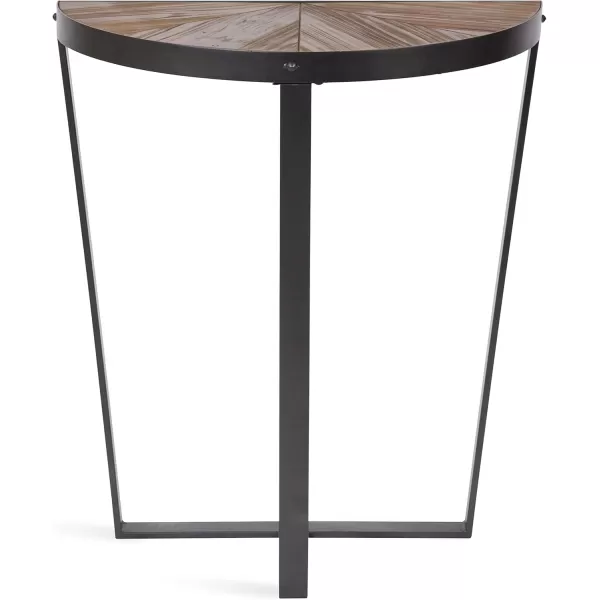 imageKate and Laurel Gerhardt Modern Wood and Metal SemiCircle Console Table for Storage and Display 26x14x30 Rustic BrownBlack