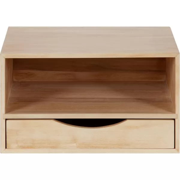 imageKate and Laurel Hutton Modern Floating Shelf and Side Table 125 x 10 x 7 Black Modern Minimalist Floating End Table for Storage and Display with Bold FinishNatural