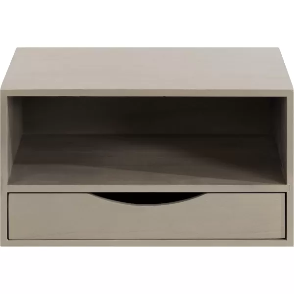 imageKate and Laurel Hutton Modern Floating Shelf and Side Table 125 x 10 x 7 Black Modern Minimalist Floating End Table for Storage and Display with Bold FinishGrey