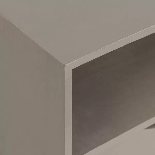 imageKate and Laurel Hutton Modern Floating Shelf and Side Table 125 x 10 x 7 Black Modern Minimalist Floating End Table for Storage and Display with Bold FinishGrey