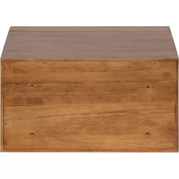 imageKate and Laurel Hutton Modern Floating Shelf and Side Table 125 x 10 x 7 Black Modern Minimalist Floating End Table for Storage and Display with Bold FinishRustic Brown