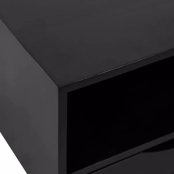 imageKate and Laurel Hutton Modern Floating Shelf and Side Table 125 x 10 x 7 Black Modern Minimalist Floating End Table for Storage and Display with Bold FinishBlack