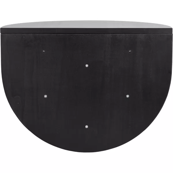 imageKate and Laurel Jalla Wooden Floating Side Table 18 x 10 x 14 Black Modern Wood WallMounted End Table with Shelves for Extra Storage and Added FunctionalityBlack