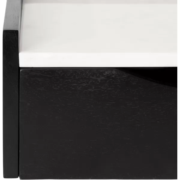 imageKate and Laurel Kitt Modern Floating Wall Shelf Side Table with Drawer 18quot x 12quot x 65quot BlackBlack