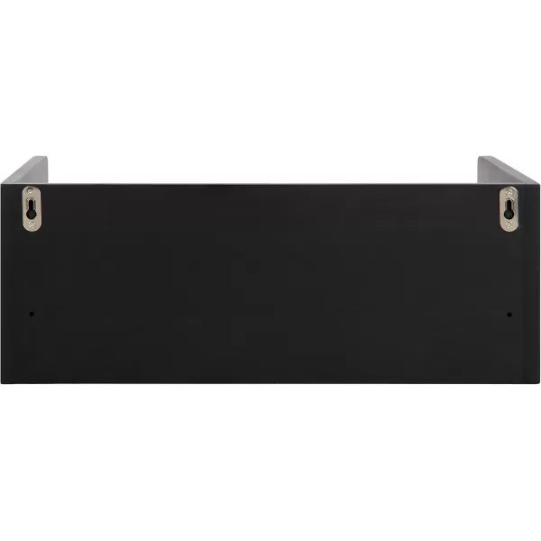 imageKate and Laurel Kitt Modern Floating Wall Shelf Side Table with Drawer 18quot x 12quot x 65quot BlackBlack