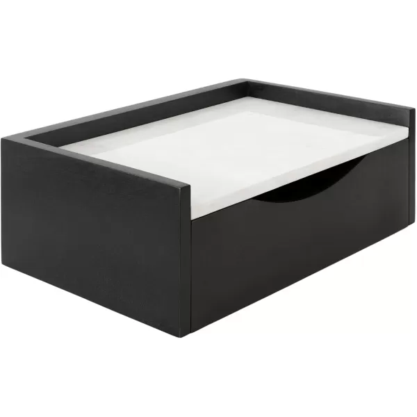 imageKate and Laurel Kitt Modern Floating Wall Shelf Side Table with Drawer 18quot x 12quot x 65quot BlackBlack