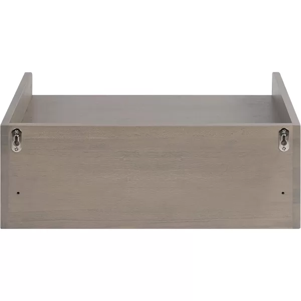 imageKate and Laurel Kitt Modern Floating Wall Shelf Side Table with Drawer 18quot x 12quot x 65quot BlackGrey