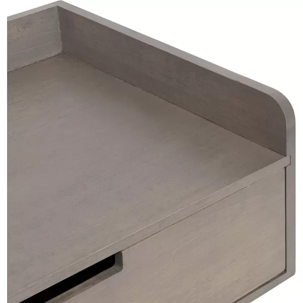 imageKate and Laurel Kitt Modern Floating Wall Shelf Side Table with Drawer 18quot x 12quot x 65quot BlackGrey