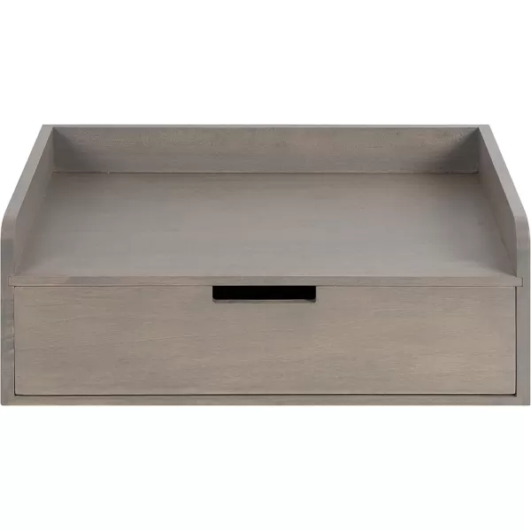 imageKate and Laurel Kitt Modern Floating Wall Shelf Side Table with Drawer 18quot x 12quot x 65quot BlackGrey