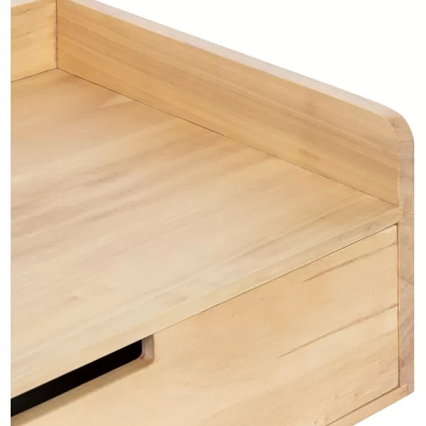 imageKate and Laurel Kitt Modern Floating Wall Shelf Side Table with Drawer 18quot x 12quot x 65quot BlackNatural