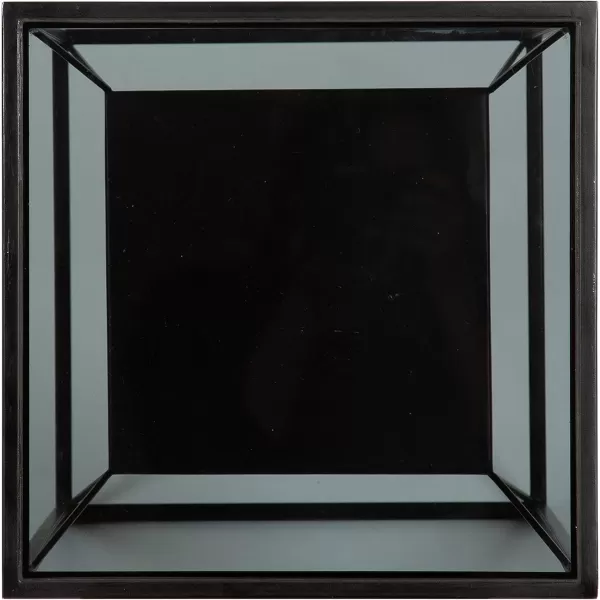 imageKate and Laurel Knight Metal Glass Side Table 12x12x24 Black
