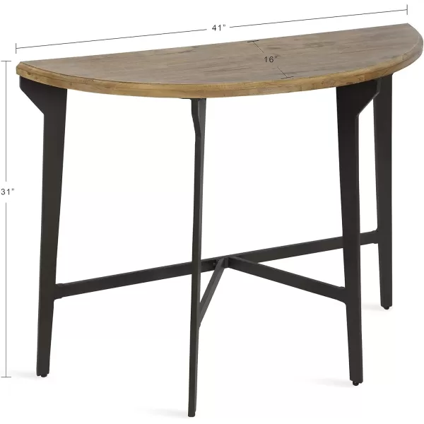 imageKate and Laurel Langdon Wood Console Table 41quot x 16quot x 31quot Rustic Brown and Black ShabbyChic Home Decor for Storage and Display