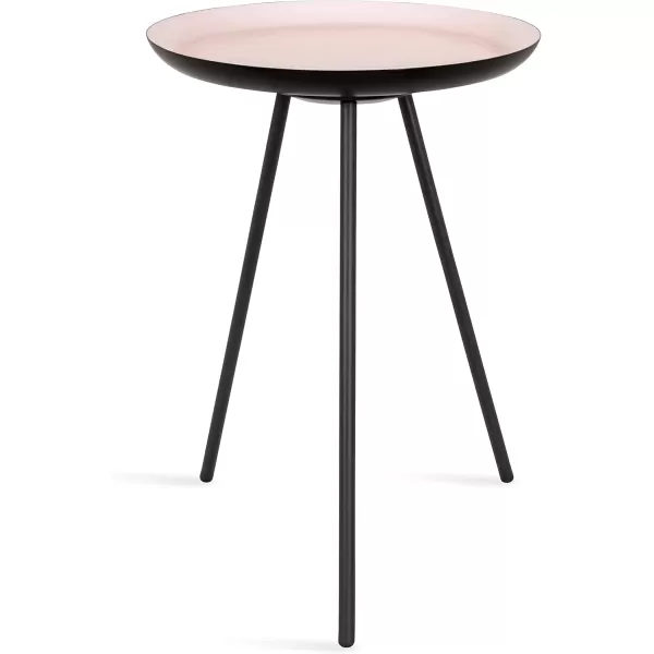 imageKate and Laurel Laranya Modern Side Table 15quot x 15quot x 225quot Teal and Black Chic Minimalist End TableBlackPink