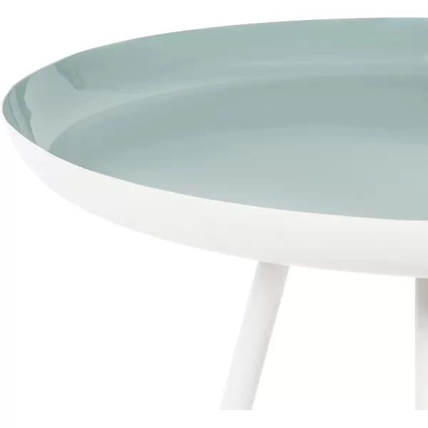imageKate and Laurel Laranya Modern Side Table 15quot x 15quot x 225quot Teal and Black Chic Minimalist End TableBlueWhite