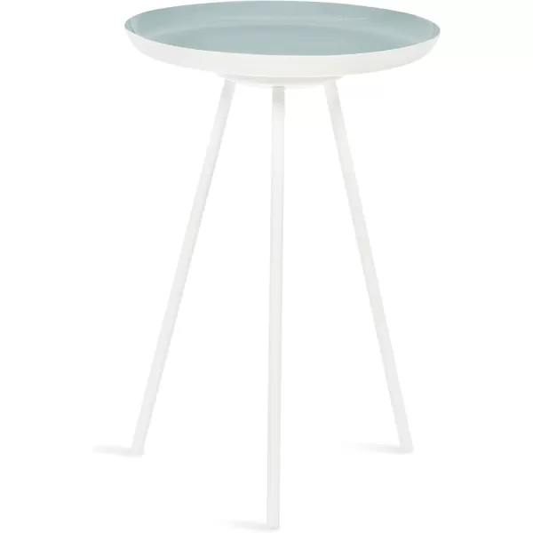 imageKate and Laurel Laranya Modern Side Table 15quot x 15quot x 225quot Teal and Black Chic Minimalist End TableBlueWhite