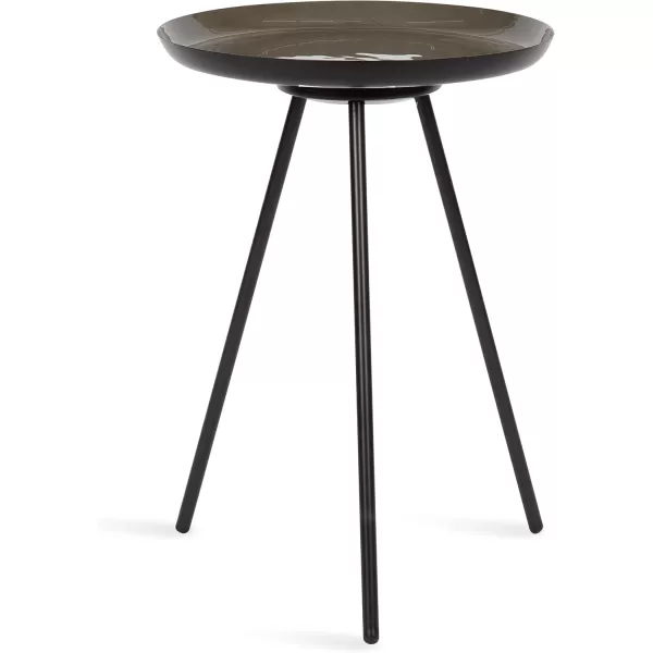 imageKate and Laurel Laranya Modern Side Table 15quot x 15quot x 225quot Teal and Black Chic Minimalist End TableBrownBlack