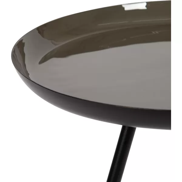 imageKate and Laurel Laranya Modern Side Table 15quot x 15quot x 225quot Teal and Black Chic Minimalist End TableBrownBlack